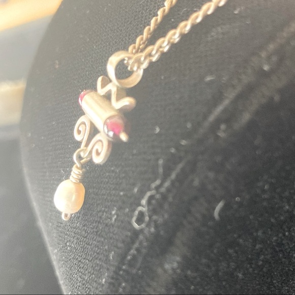 Silver Bead Drop Necklace - Picture 2 of 4